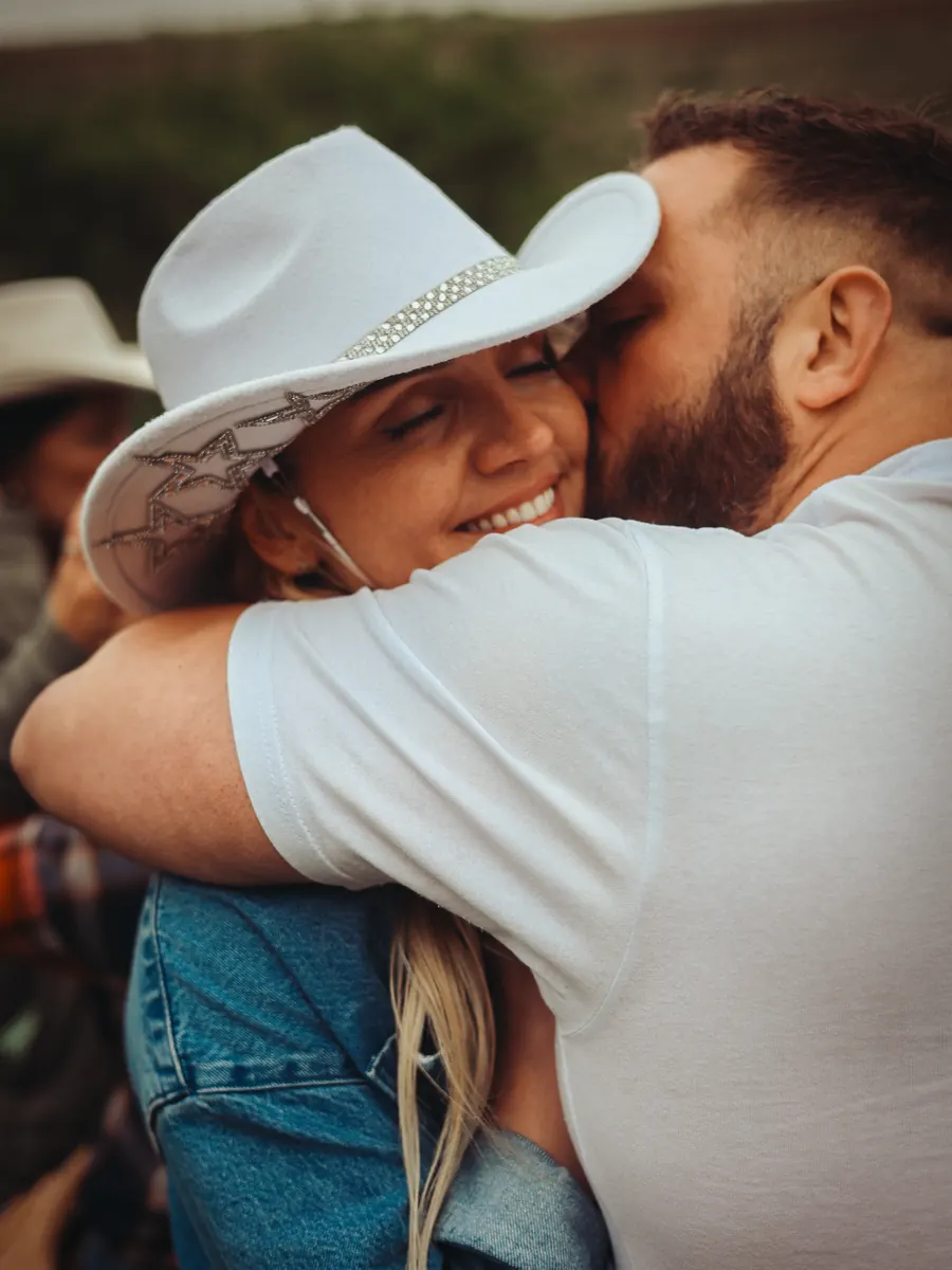 Couple at Tennessee Hills in cowboy hats